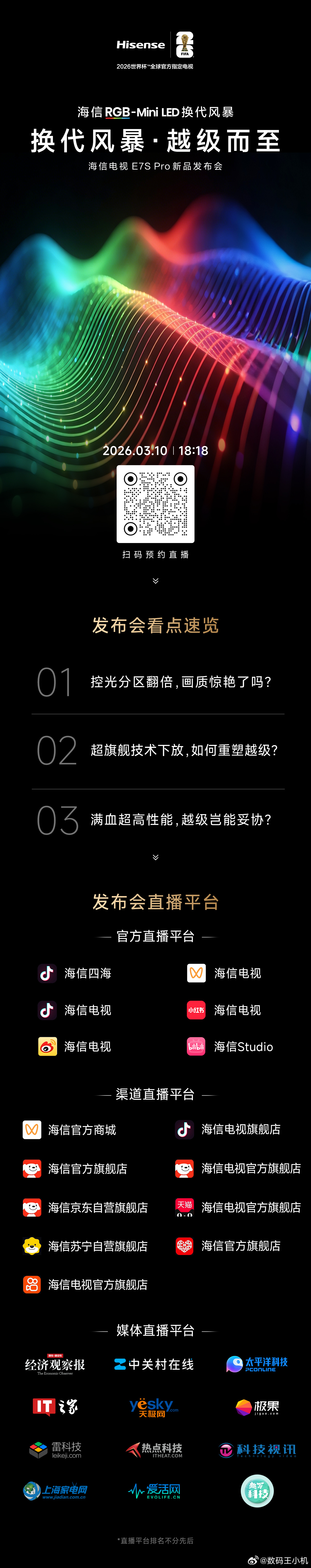 参数内卷的尽头新一代显示技术如何降维打击海信电视E7SPro 新品发布今天18: