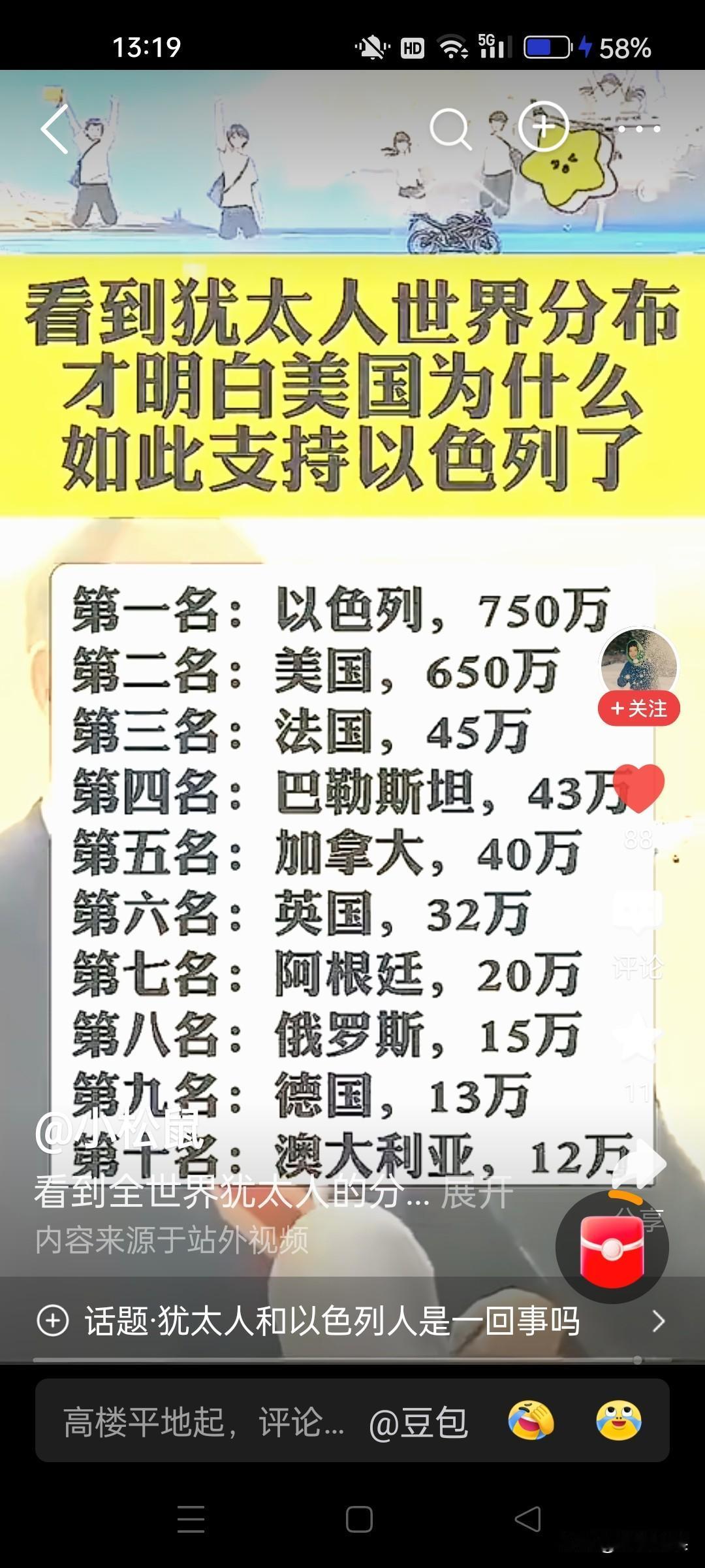 内塔尼亚胡：反对以色列就是反对犹太人！看了犹太人全球分布数量，就知道内塔尼亚胡为