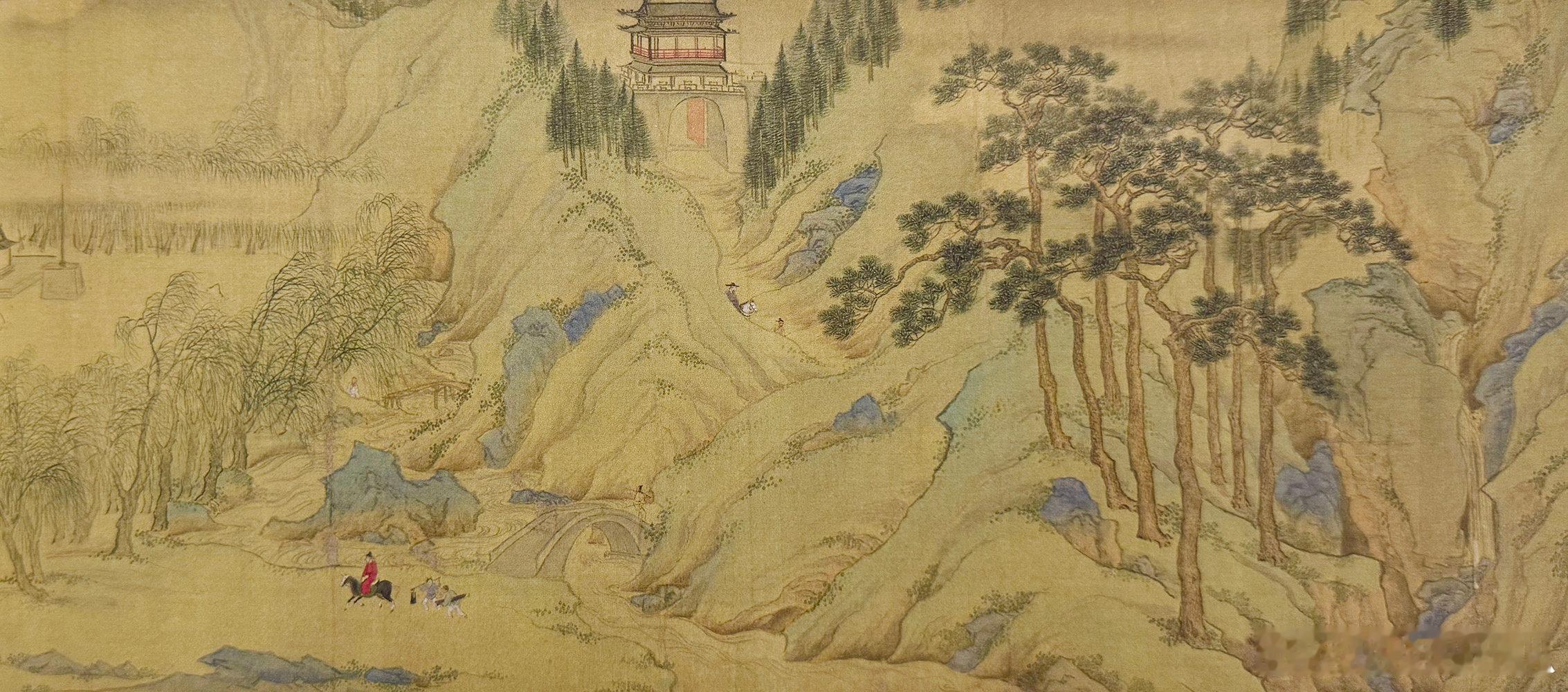 【中华名画欣赏 《归汾图》（仇英）】       《归汾图》是仇英应在苏州任职的
