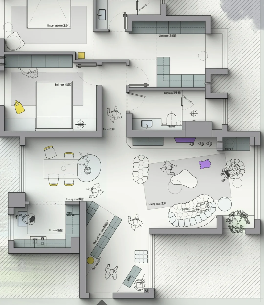 户型优化29期｜一个户型六版入户方案