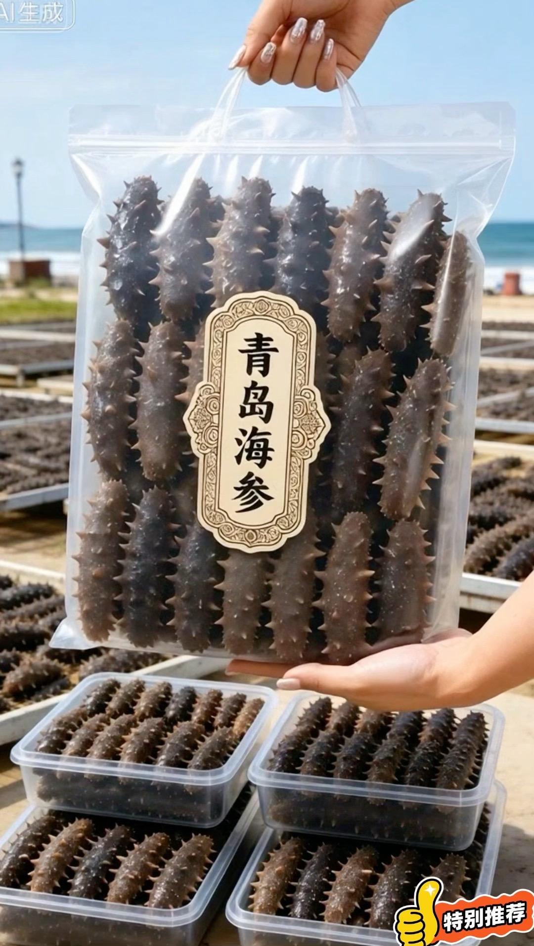 青岛即食海参！懒人的滋补福音来啦！ 看这品相绝了！每只都个大饱满，刺尖...