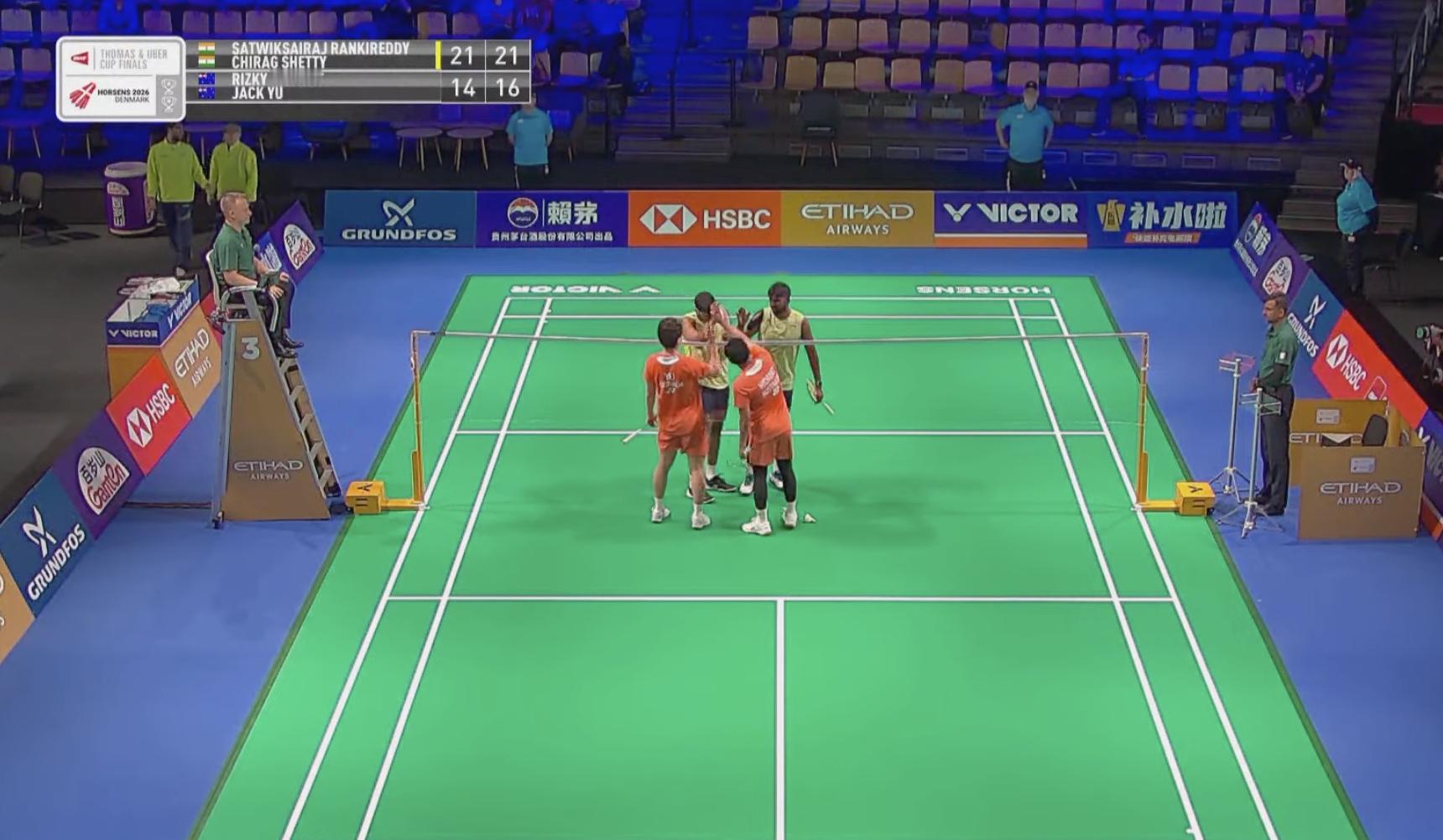 3号场地【汤杯A组：印度🇮🇳 3-0 🇦🇺澳大利亚】一单：拉克什亚🇮?