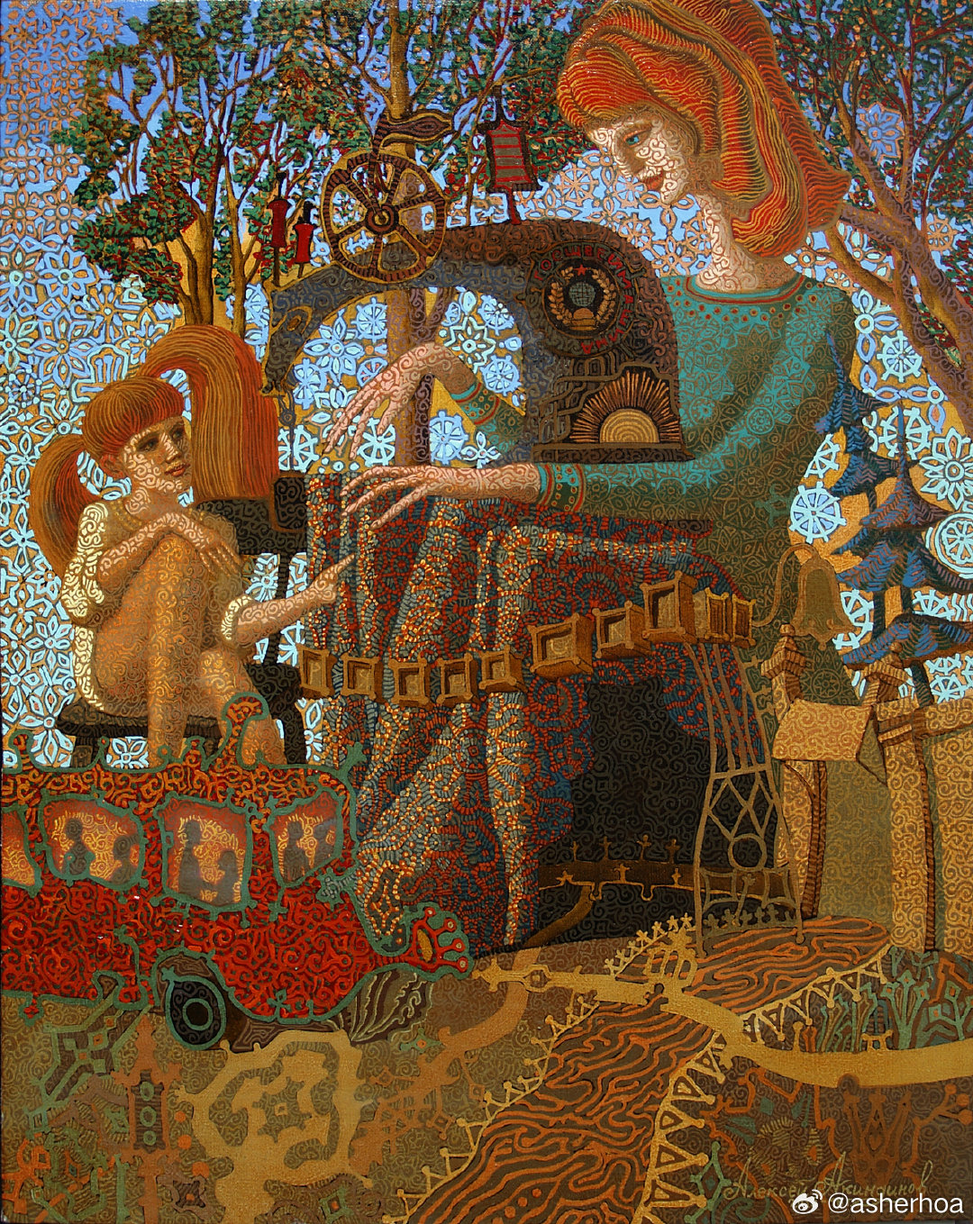 西洋历史文化鱼缸 俄国装饰主义画家阿列克谢·阿金迪诺夫（Alexey Akind