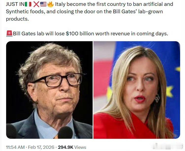 意大利直接封杀人造合成食品，硬刚比尔·盖茨的培育肉项目，堪称欧洲最清醒。资本用科