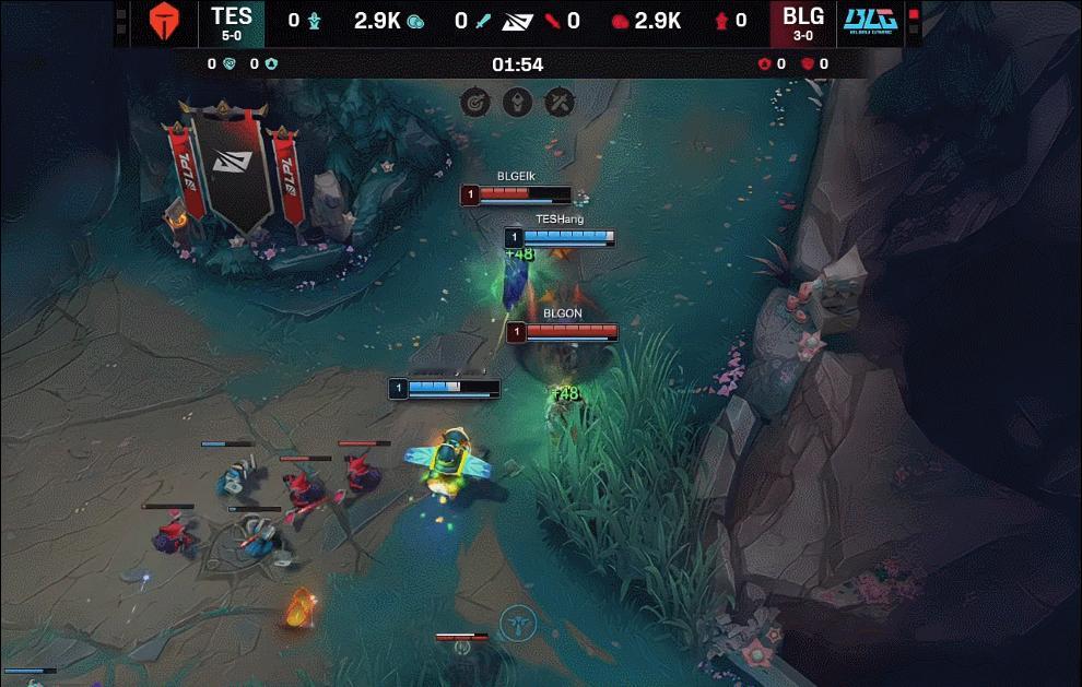 哥哥飞机线杀Elk霞。BLG对战TES竞技游戏TOP_ESPORTS[超话] ​