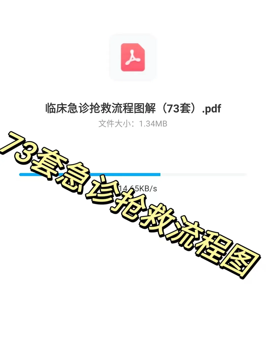 73套急诊抢救流程图🔥！！