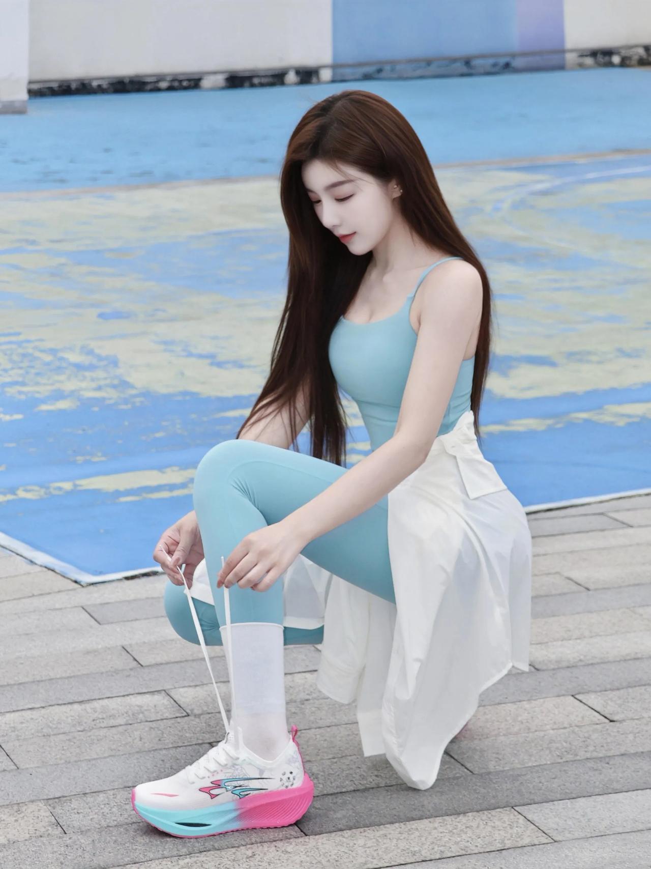 清新脱俗清新唯美自然清新美少女 运动风穿搭