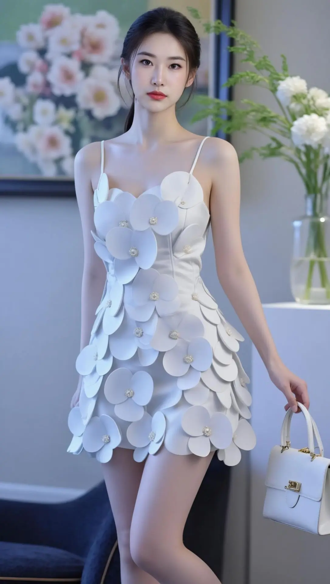 AI花瓣质感写真 ai创作