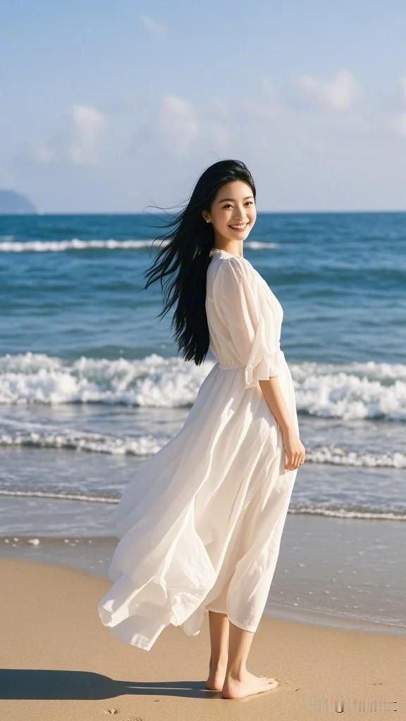 海边最美风景海边拍照海边美女