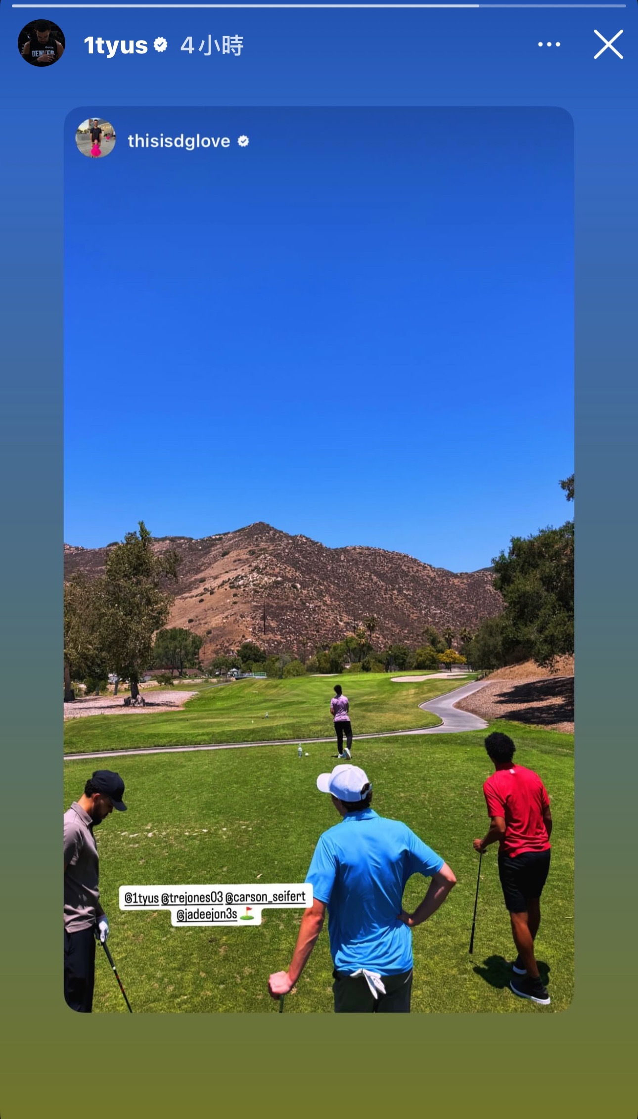 泰厄斯·琼斯也加入高尔夫大军了。⛳️nba
