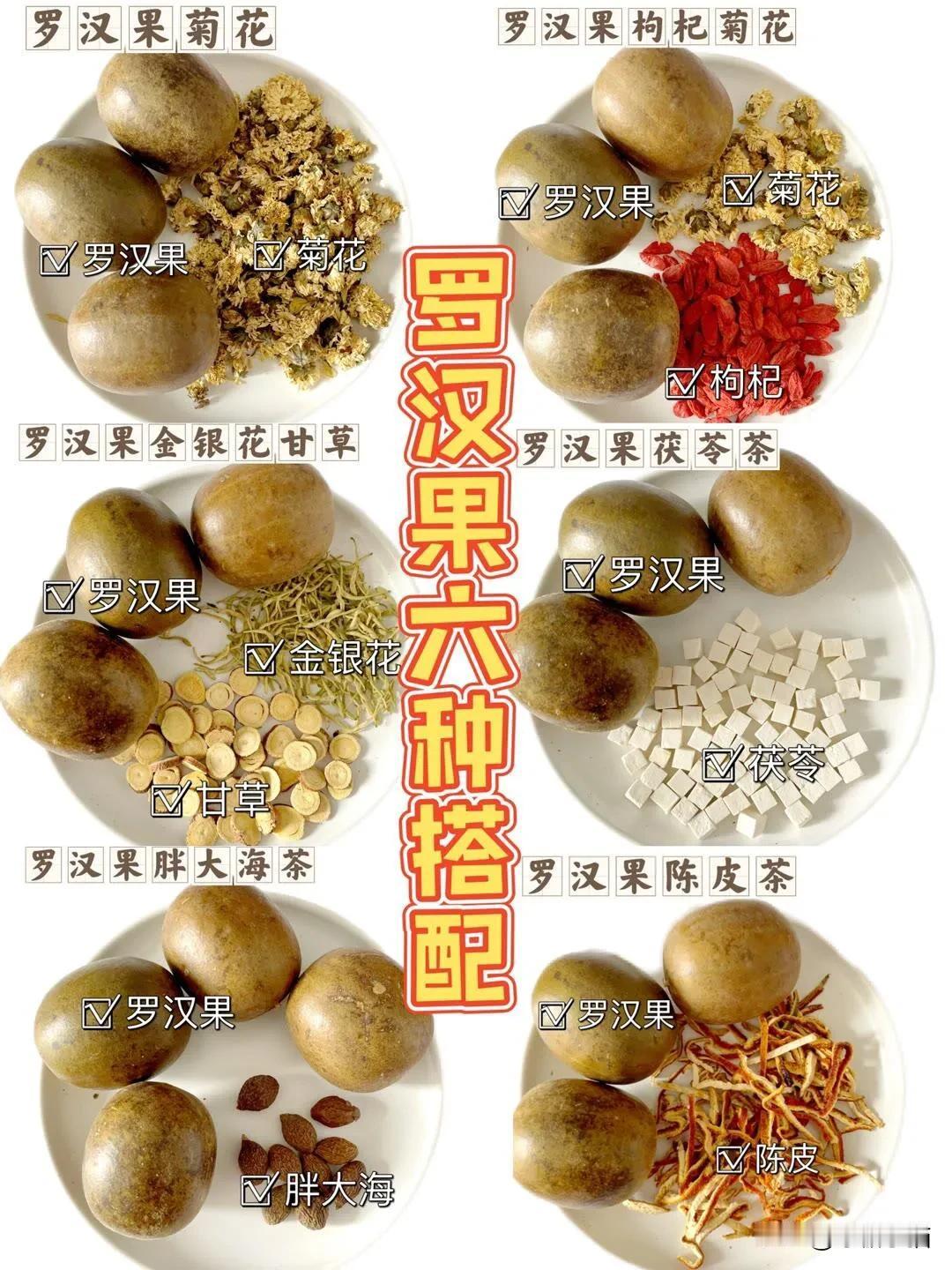 6️⃣款罗汉果搭配🍵不同体质不同喝法🔥
润燥的茶饮 养生茶饮大揭秘 麦冬滋阴