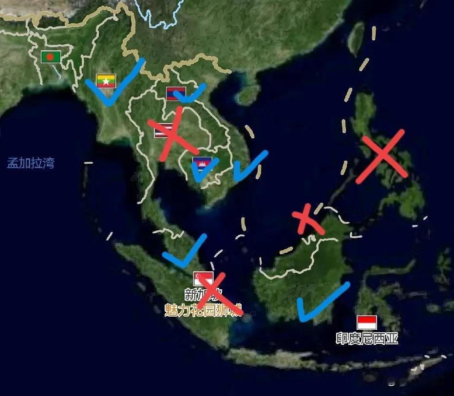 大阅兵，东盟十国来了六国，谁是敌人谁是朋友一目了然。