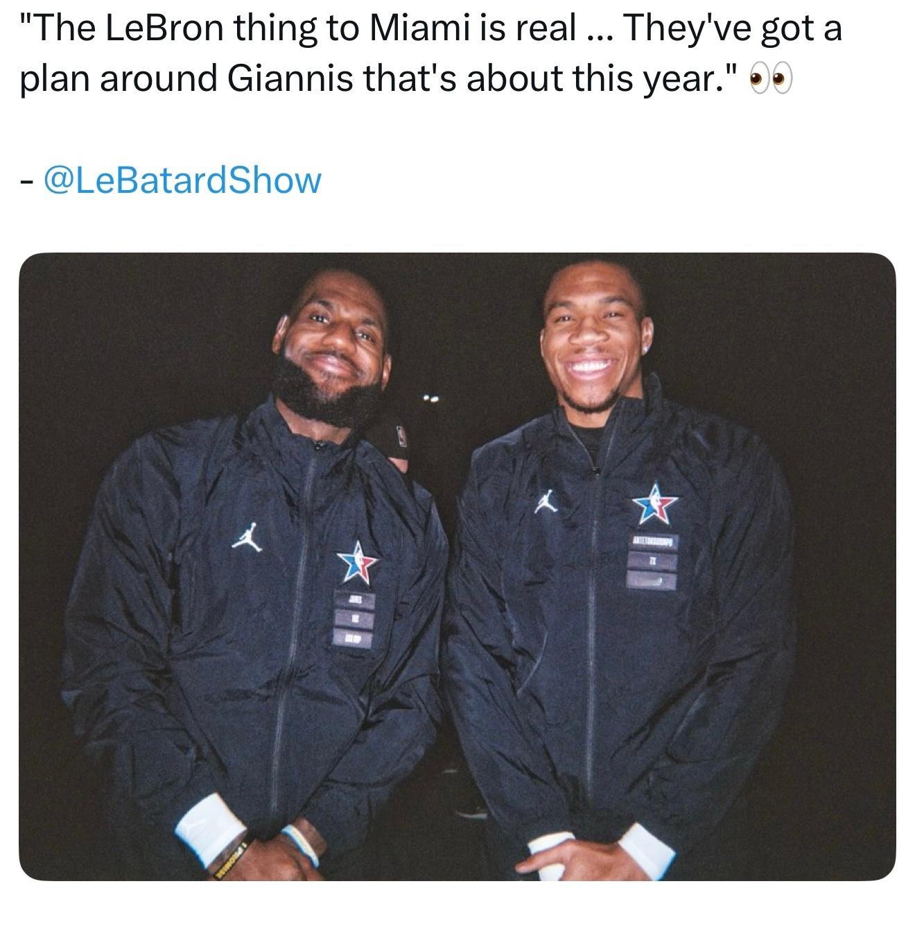 Le Batard Show：“勒布朗去热火这事儿真有谱……他们围绕字母哥备好了