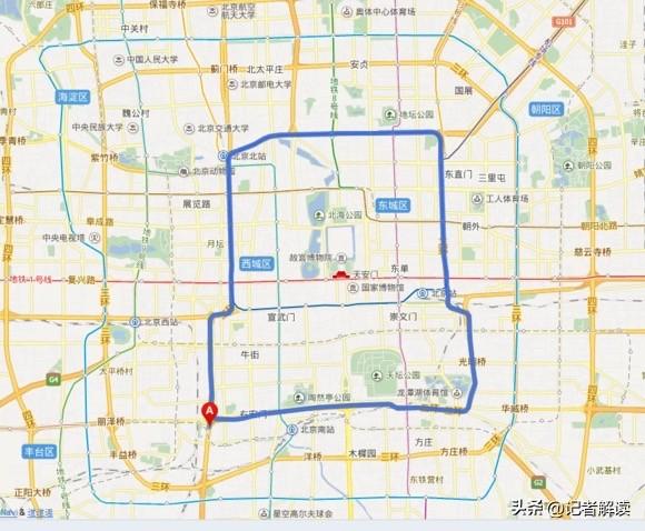 北京二环路之所以被视为古今北京城的分界线，核心在于它沿明清北京城“凸”字形城墙基