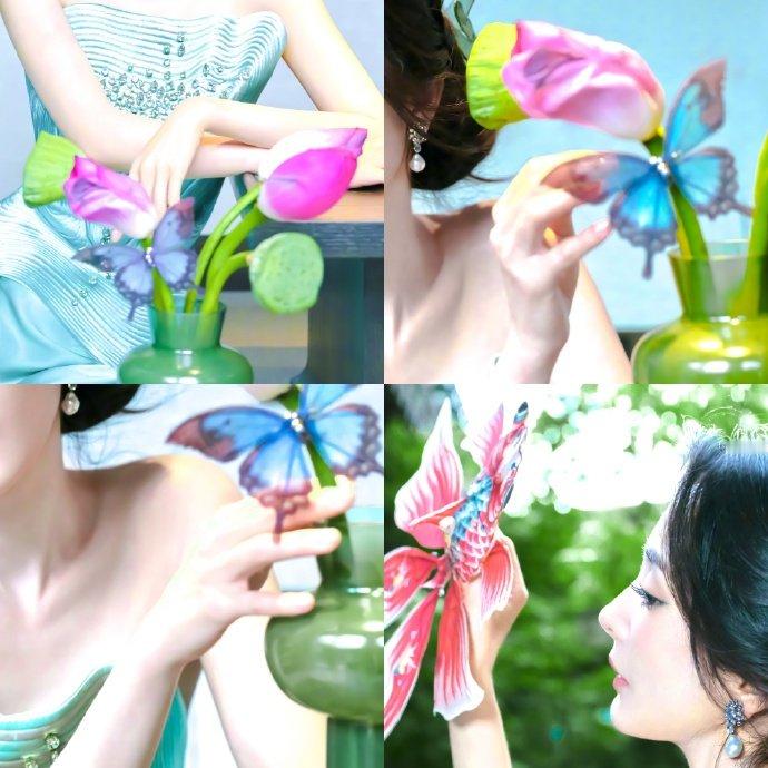 #杨幂水绿色高定# ​幂神超美哒，水绿色好适合她啊[憧憬][憧憬][憧憬]清新淡