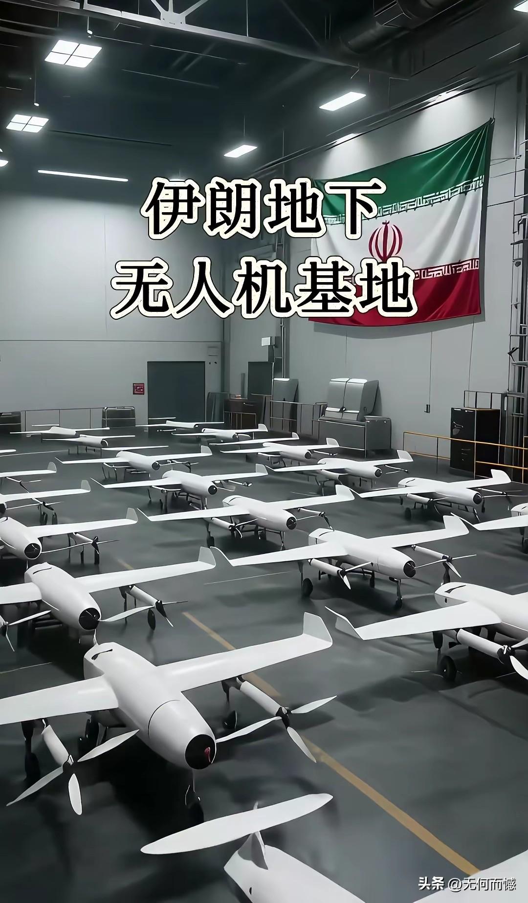 伊朗的地下无人机基地，规模看起来是非常大的，生产能力肯定也是很强，但是为了保障安