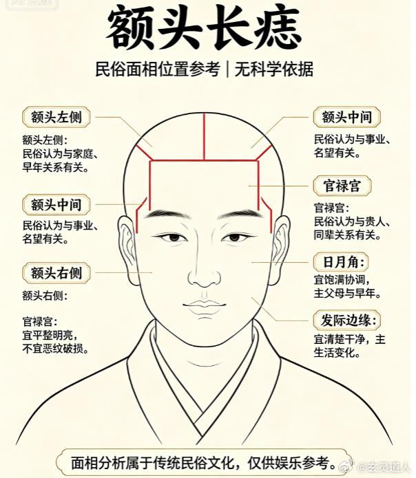 额头上长痣好不好八字命理  玄灵道人 面相﻿ 额头上长痣好吗?相术中天庭部位从面