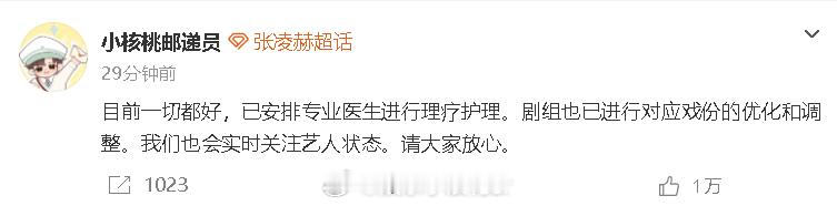 对接回应张凌赫健康状态对接称张凌赫目前一切都好  “目前一切都好，已安排专业医生