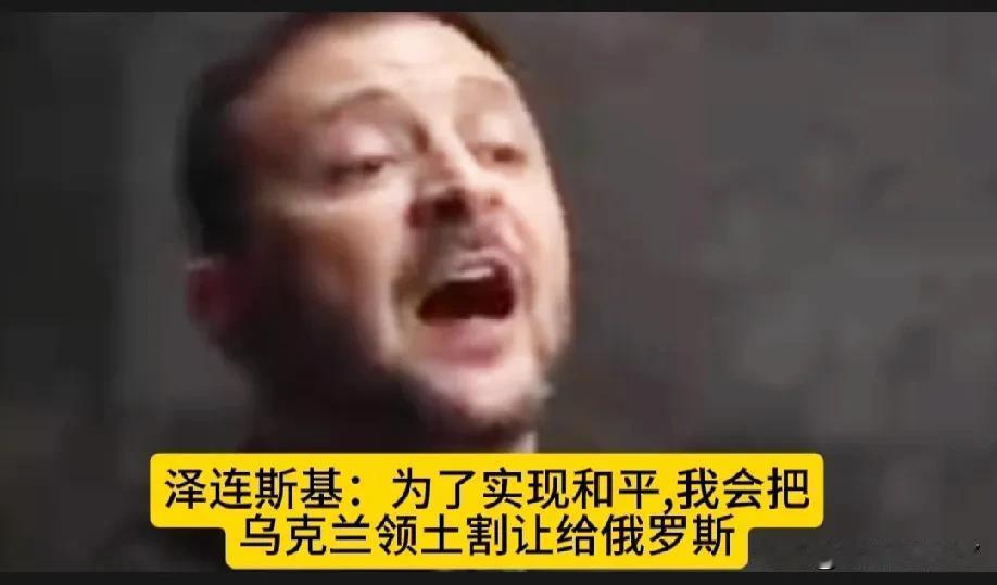 惊天大消息！泽连斯基: 为实现和平,我会把乌克兰部分领土割让给俄罗斯！
    