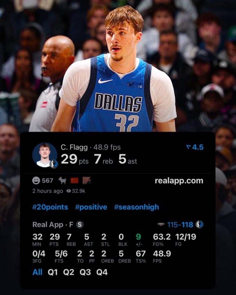 29分7篮板5助攻2抢断！！关键时刻成着冷静，不刷分！！今天的旗哥太棒了！！