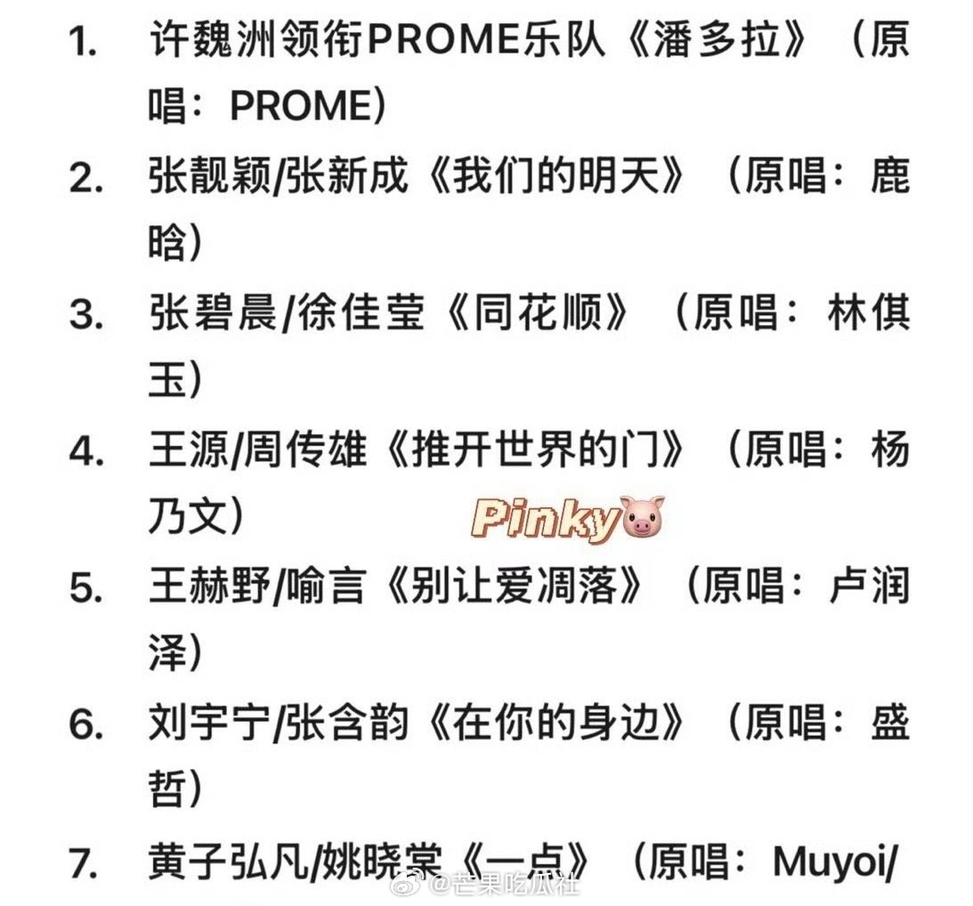 天赐的声音6第五期歌单天赐的声音6新一期歌单 ​​​