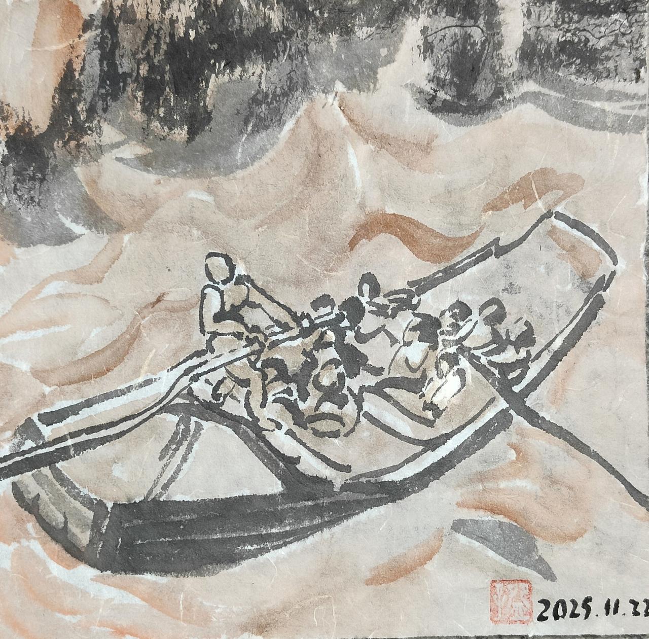 碗子的纸片水墨