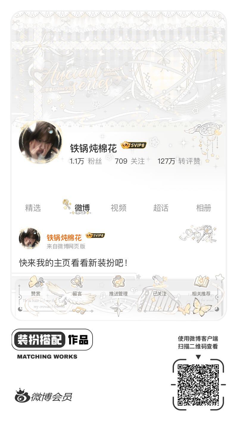 我刚刚完成了一套全新微博装扮搭配！超有个性！快来围观，一起分享装扮灵感吧~网页链