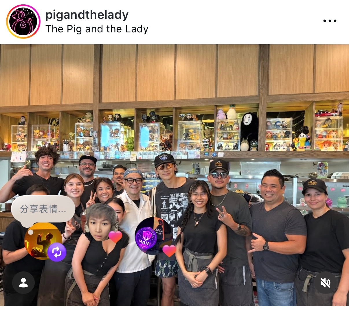 Rain郑智薰 夏威夷一餐厅发帖，Rain欧巴今天（当地时间）去用餐了