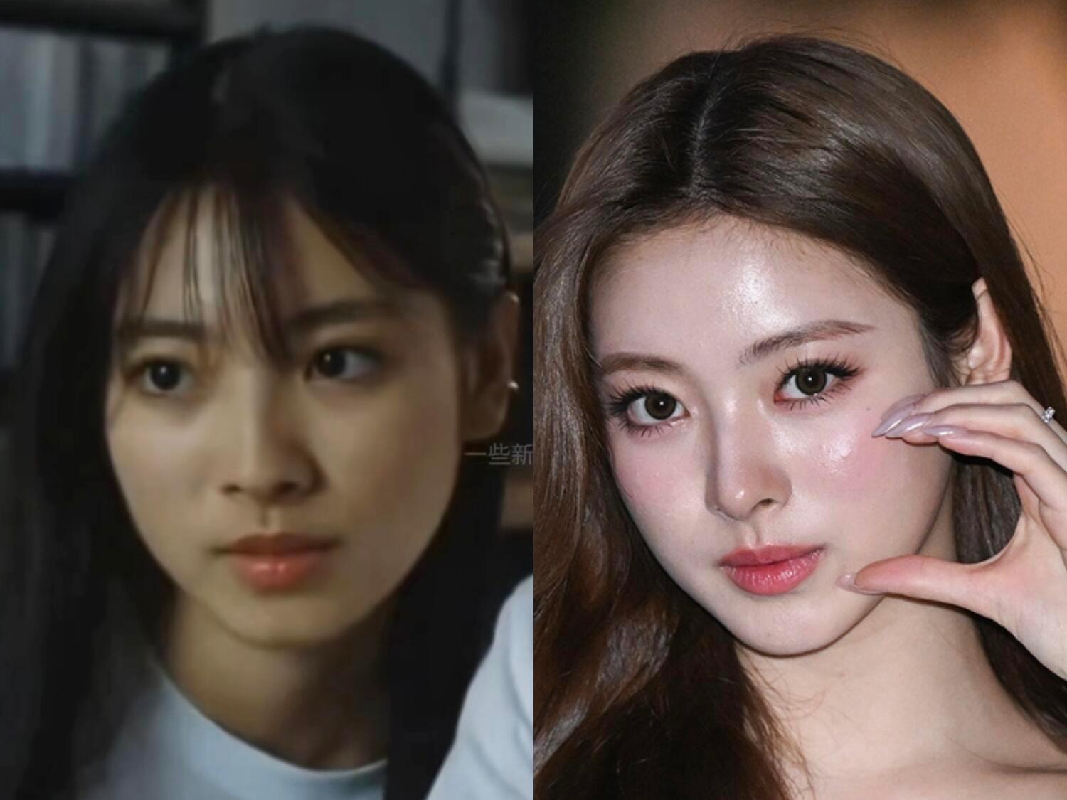 动了哪里？不土了图一左边日剧截图，右边媒体生图。图二左边自拍，右边媒体生图。 ​