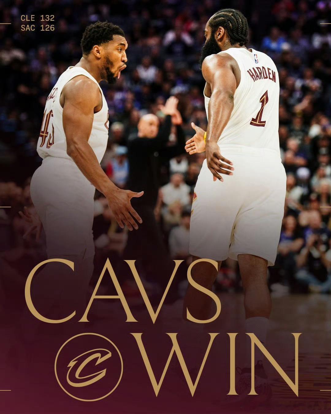 哈登骑士首秀出战32分钟，拿下23分2篮板8助攻！其中末节4中4狂砍15分帮助骑