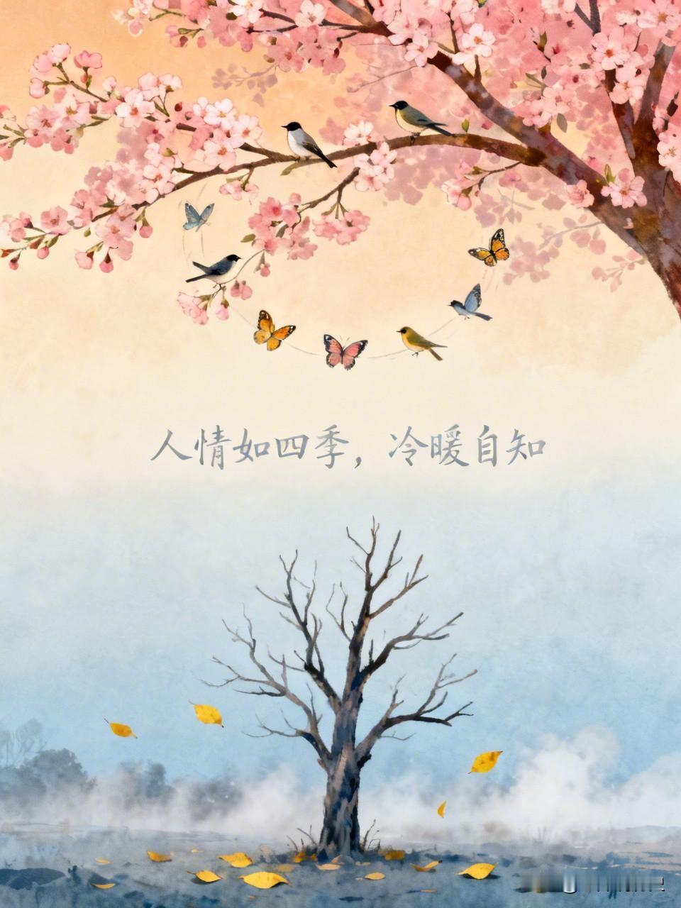 感悟了多少人情冷暖? 经历世事后才懂，得意时众人簇拥，失意后门可罗雀。人情冷暖如