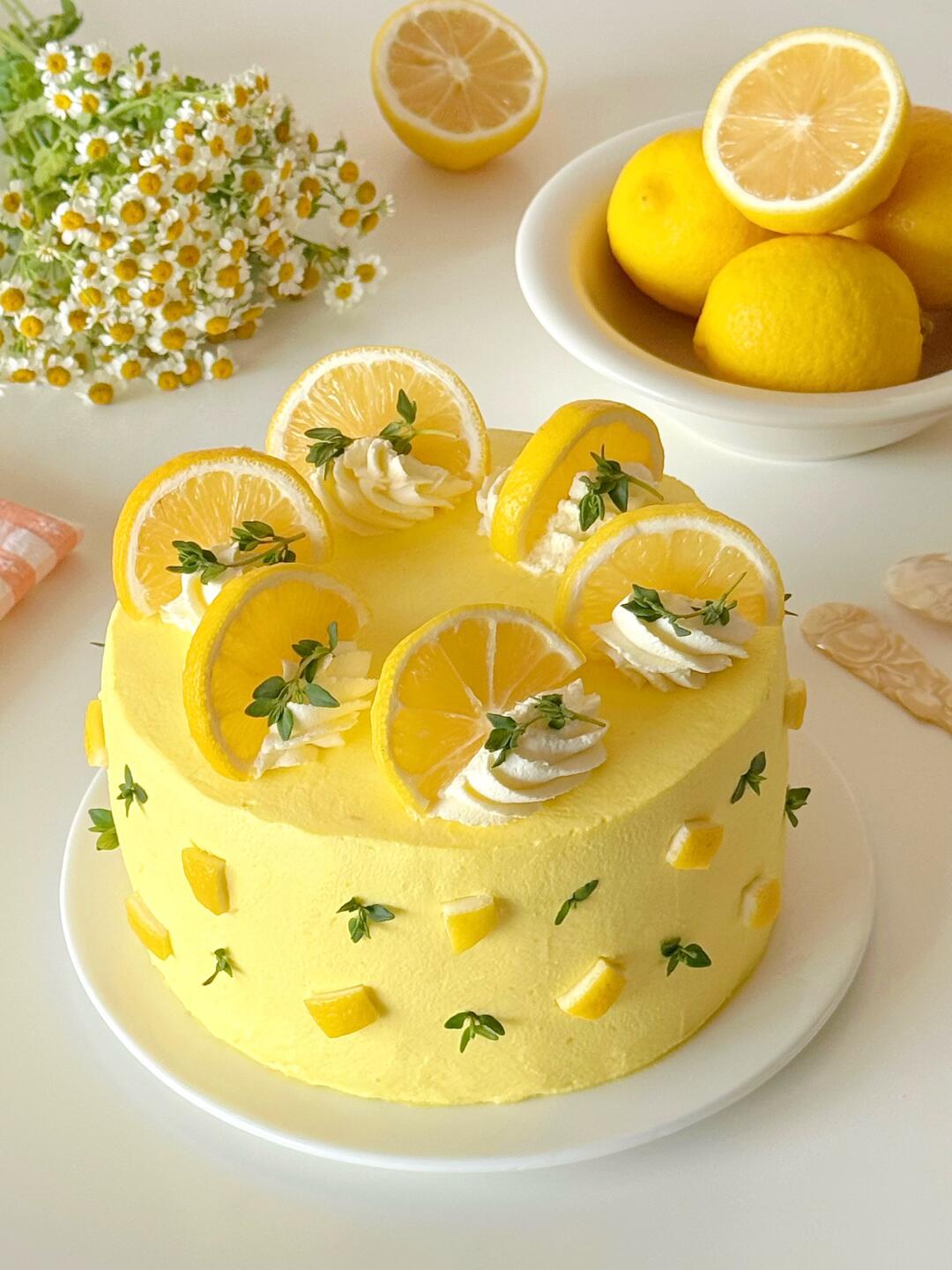 夏日美糕🍋柠檬凝乳蛋糕🍰一口就沦陷🍃