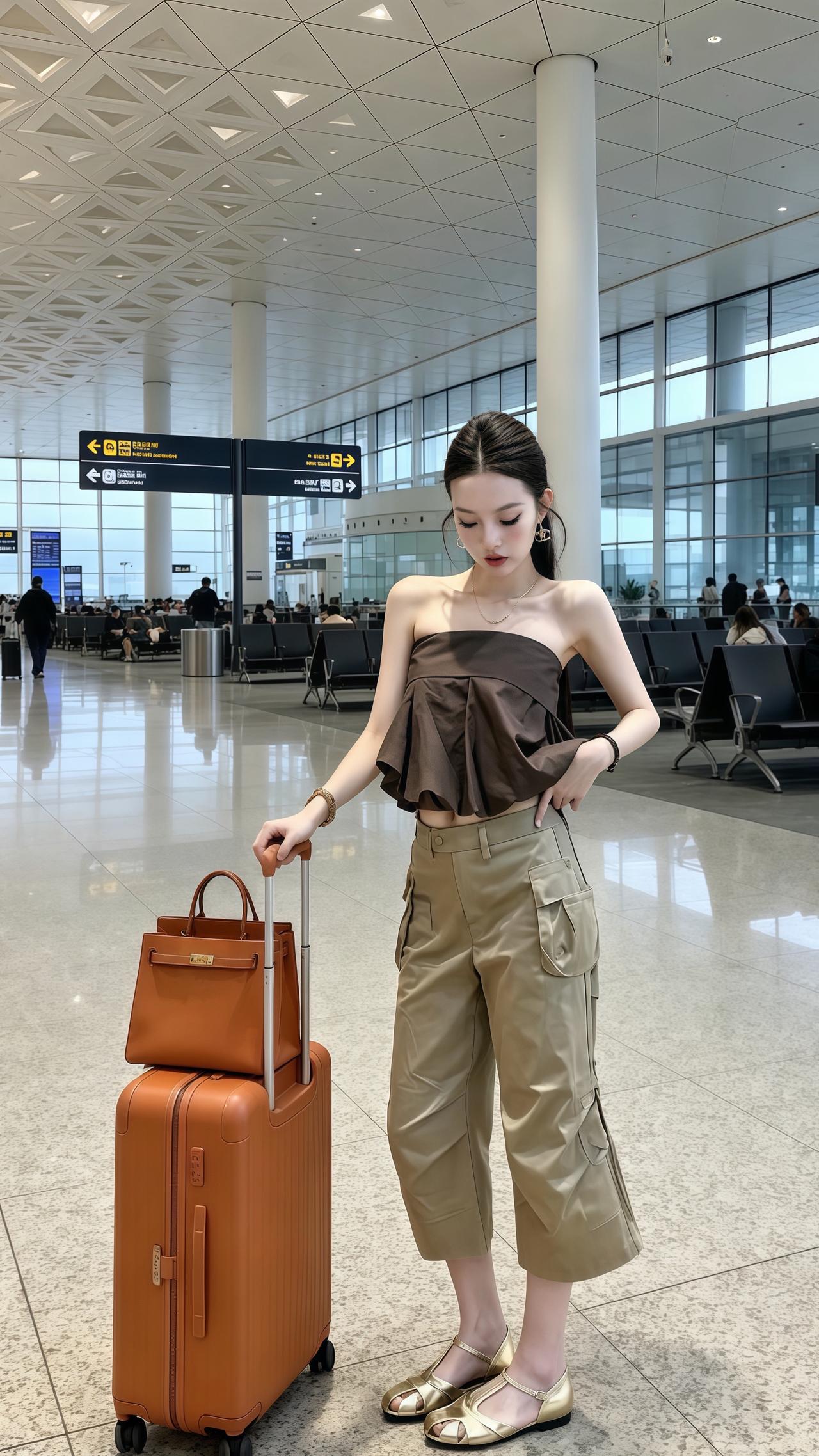 走 出发🛫又美又飒的ootd 美式辣妹工装裤 泰裤辣穿搭 工装裤穿搭魅力