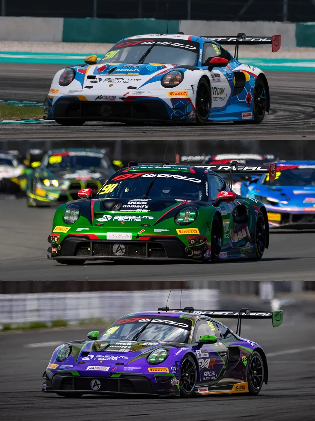 全新涂装上线🔄 积分榜领头羊 Racing 911法拉利三站换了三套...