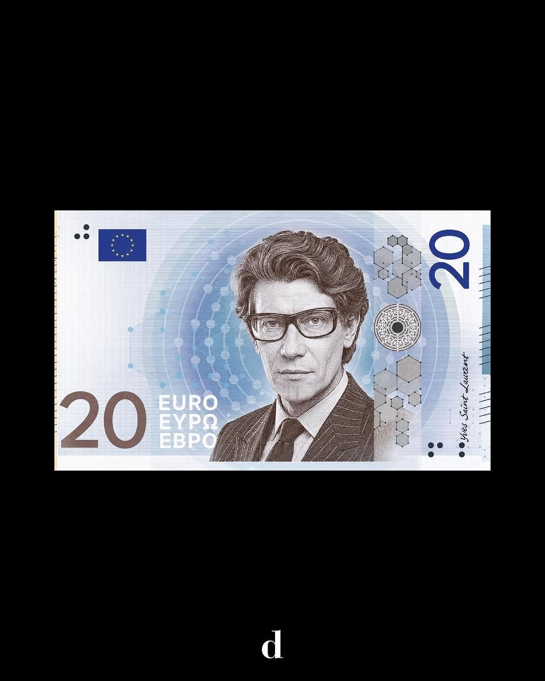 如果传奇时装设计师登上欧元💶纸币！ 