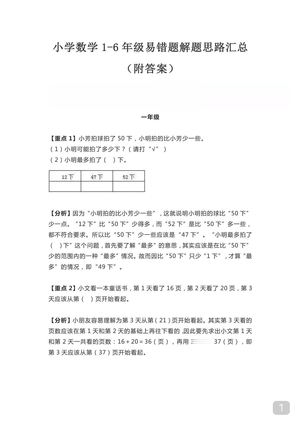 一二三年级易错题汇总
吃透这些题
能学会避坑
是成为尖子生的关键
拔尖特训