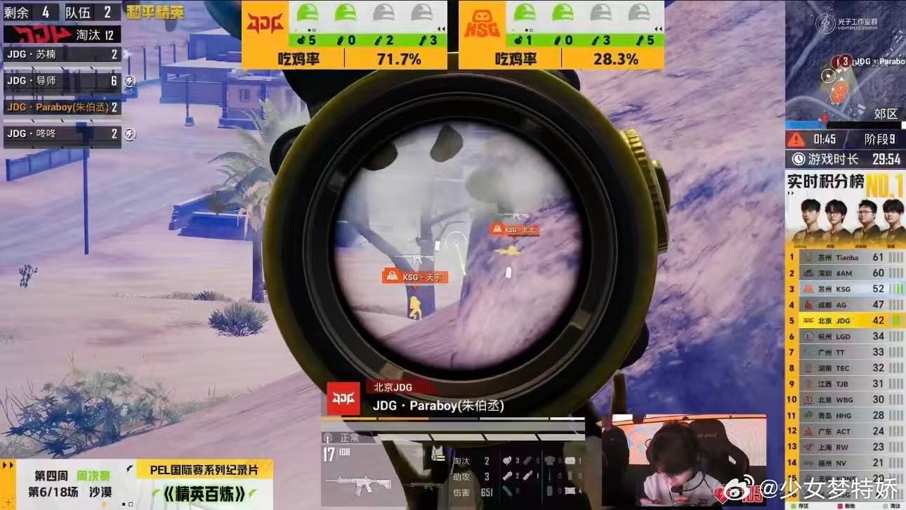 伞兵周决继续猛攻状态彻底回暖，伞兵在周决赛场上火力全开，持续带队冲锋猛攻，用操作