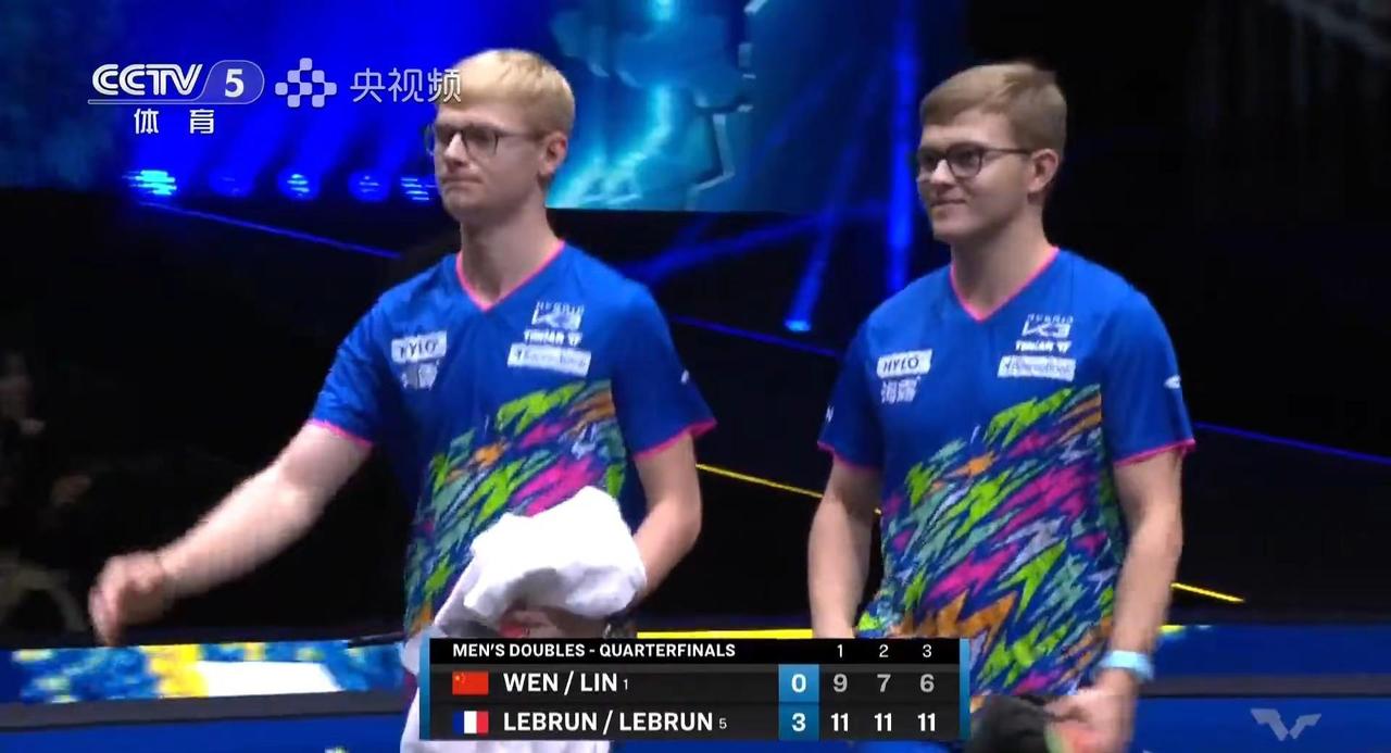 林诗栋温瑞博0:3勒布伦兄弟。国乒就派出一组男双，没了！也可以说是预料中的事！好