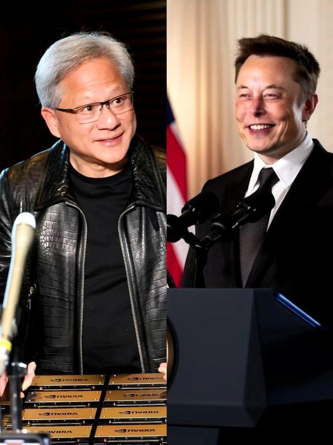 陪‌特朗普一起乘坐空军一号的商业大佬只有马斯克和黄仁勋， 此二人在特朗普的眼里份