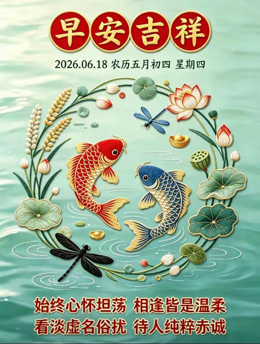 🌺2026./6.18晨露沾花.仲夏安然🌺

🌸💦露落花间溢淡香，寻常烟