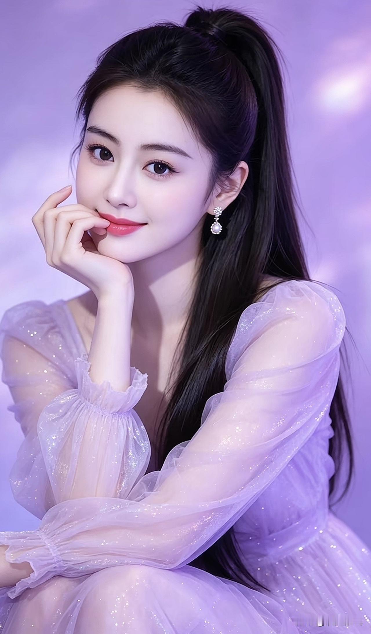 梦幻少女风，紫色仙气飘飘，甜美可人！💖✨紫色花海少女 紫色梦幻少女 紫色少女风