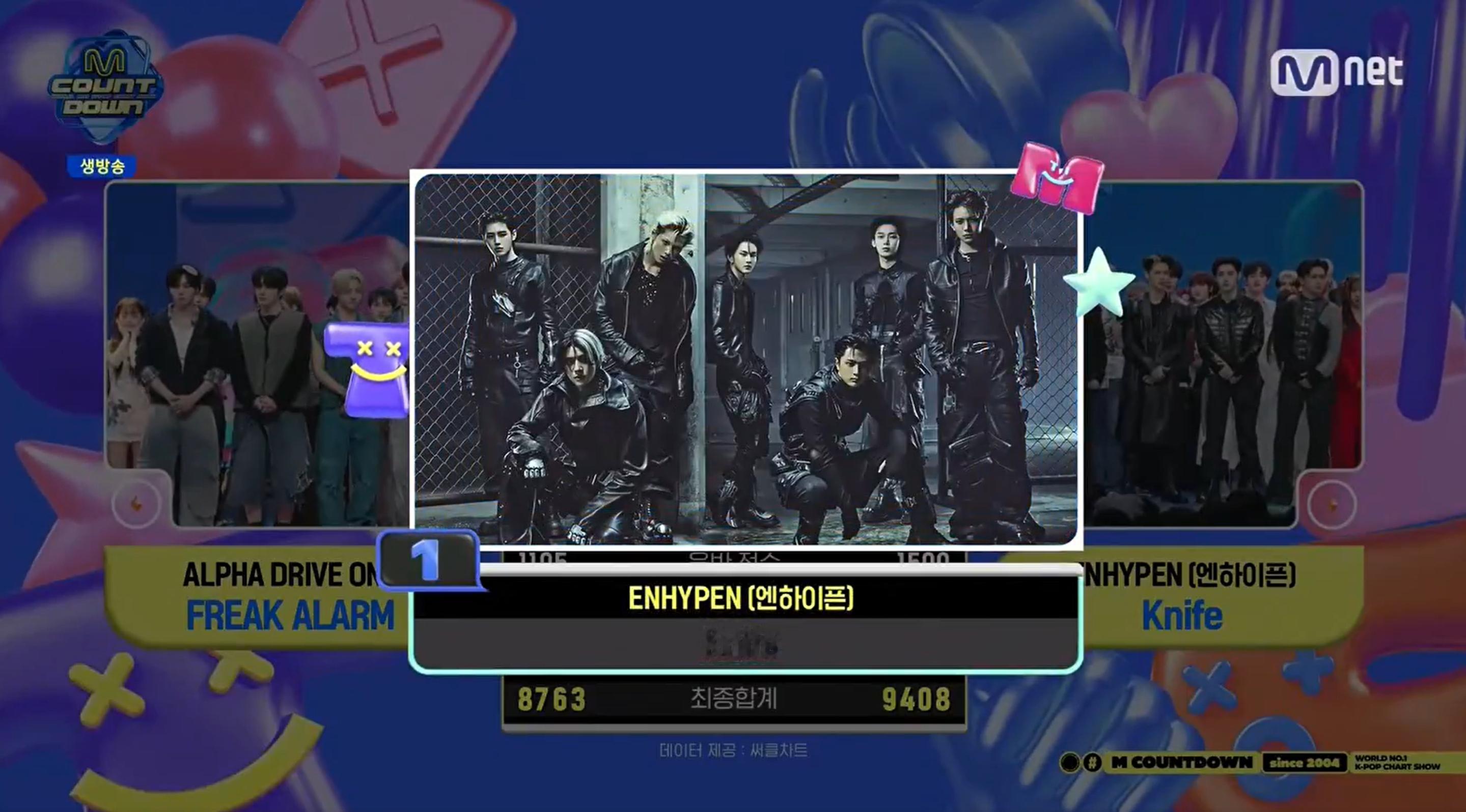 【Mnet】今日《M！CountDown》节目一位ENHYPEN<Knife>，