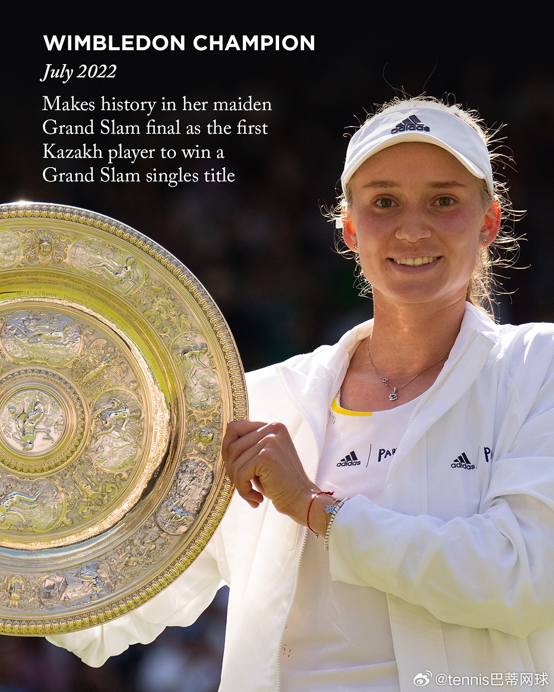 永远不要低估莱巴金娜温布尔登官方Instagram账号：“永远不要低估埃琳娜·莱