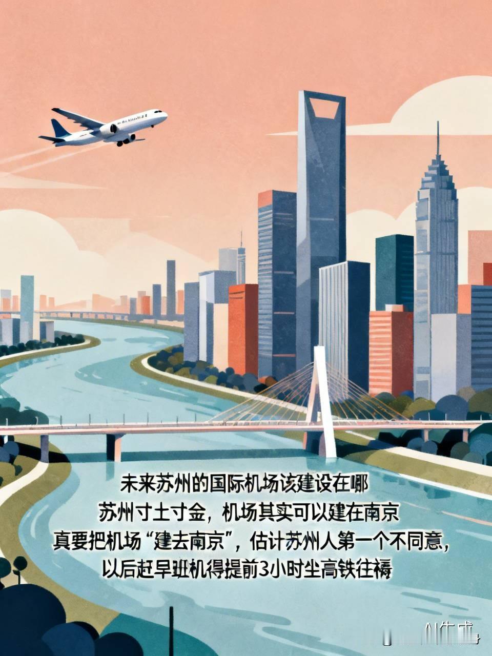 苏州寸土寸金，机场其实可以建在南京。
真要把机场“建去南京”，估计苏州人第一个不