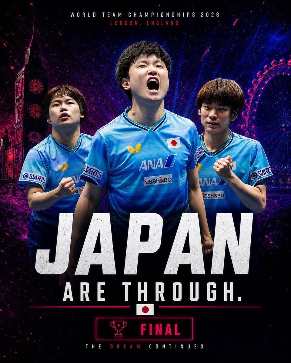ITTF伦敦世乒赛2026张本智和 260509 日本 3-0 中国台北“日本 