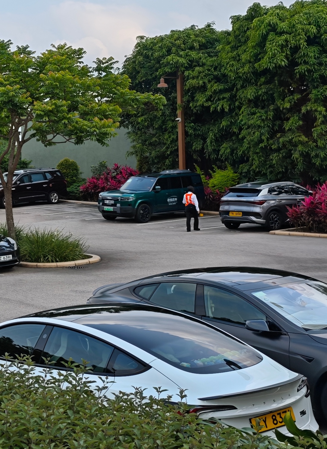 香港迪士尼酒店停车场里最扎眼的车，没有之一。方程豹钛7方程豹粤车南下