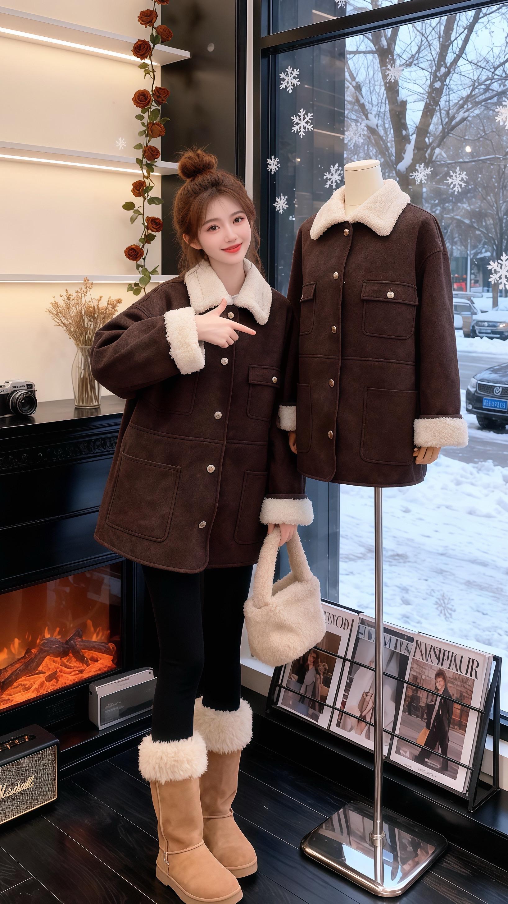 《冬日暖咖：她在雪天开了家会“画画”的服装店》  深冬的雪，把城市裹成...