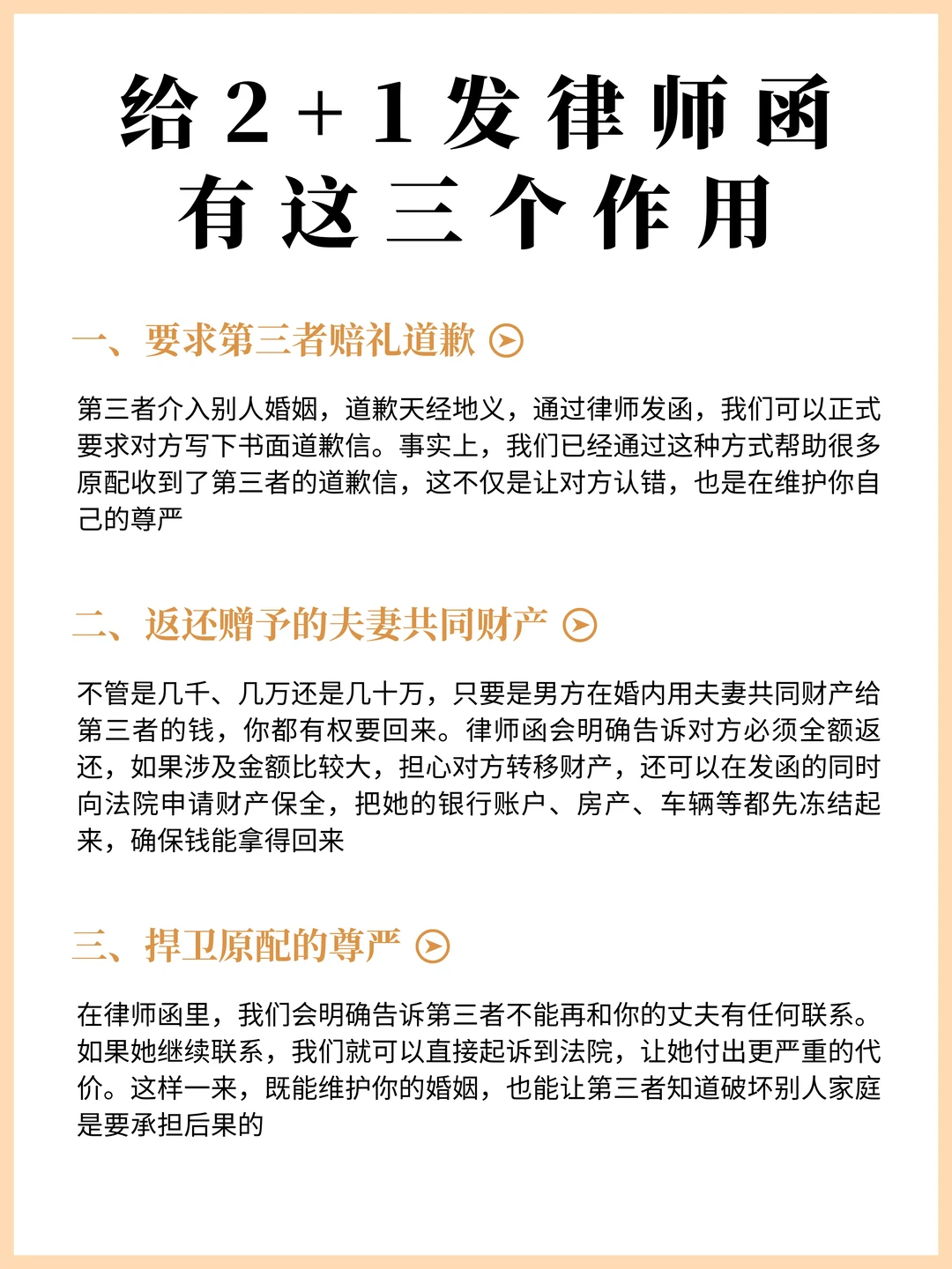 不想起诉2+1，那就直接发一封律师函