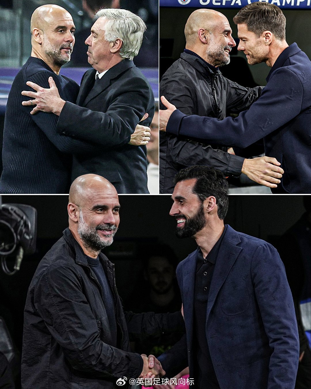 【旧地重游故人不再】最近13个月，曼城先后3次来到伯纳坞球场与皇马作赛，瓜迪奥拉