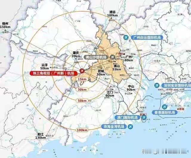 “广州新机场”居然不在广州？大湾区跨市共享机场，已经成为现实
 
大湾区最近的一